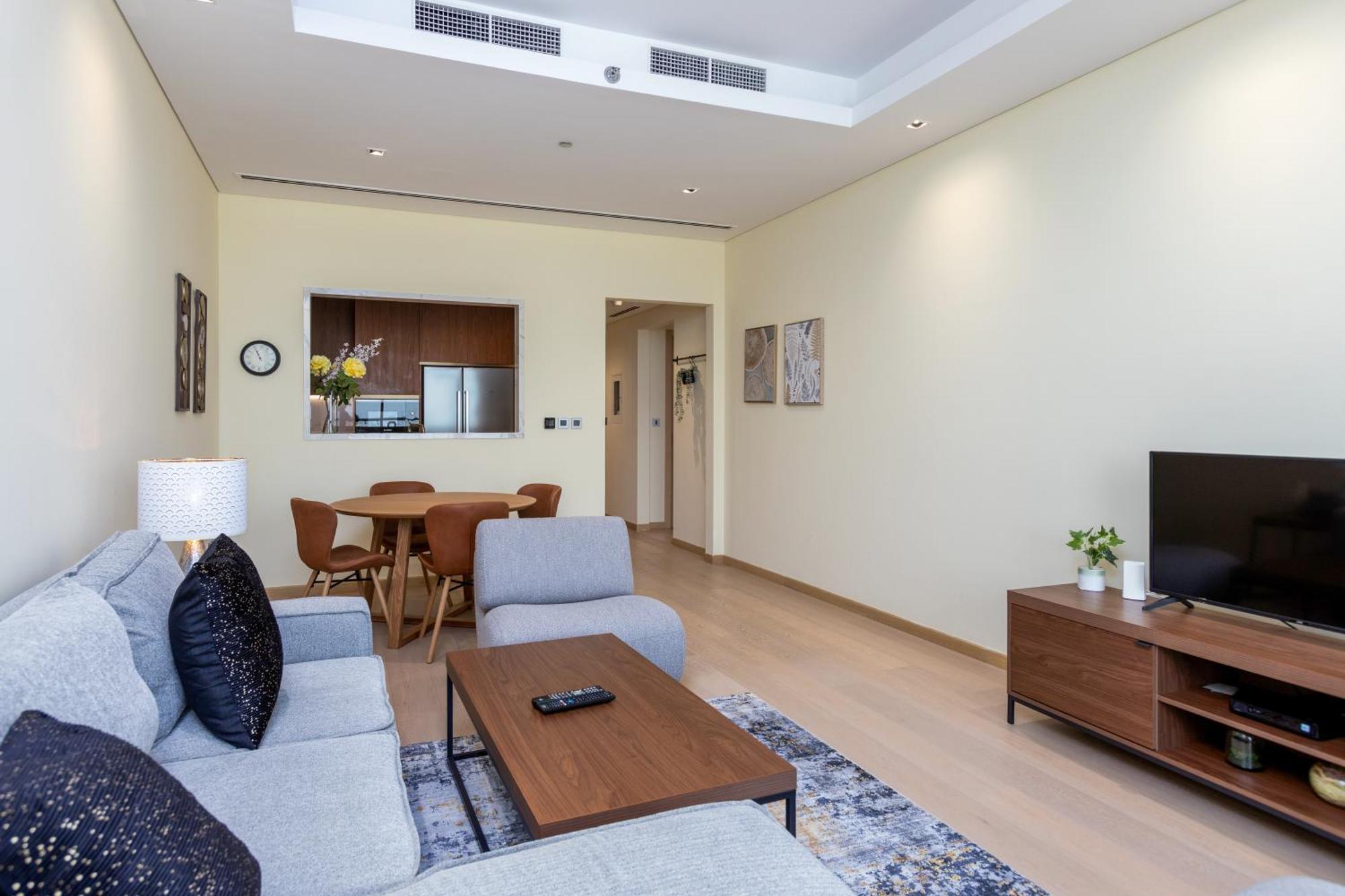 Modern 1Br Apartment, High Floor, Near Dubai Mall Kültér fotó