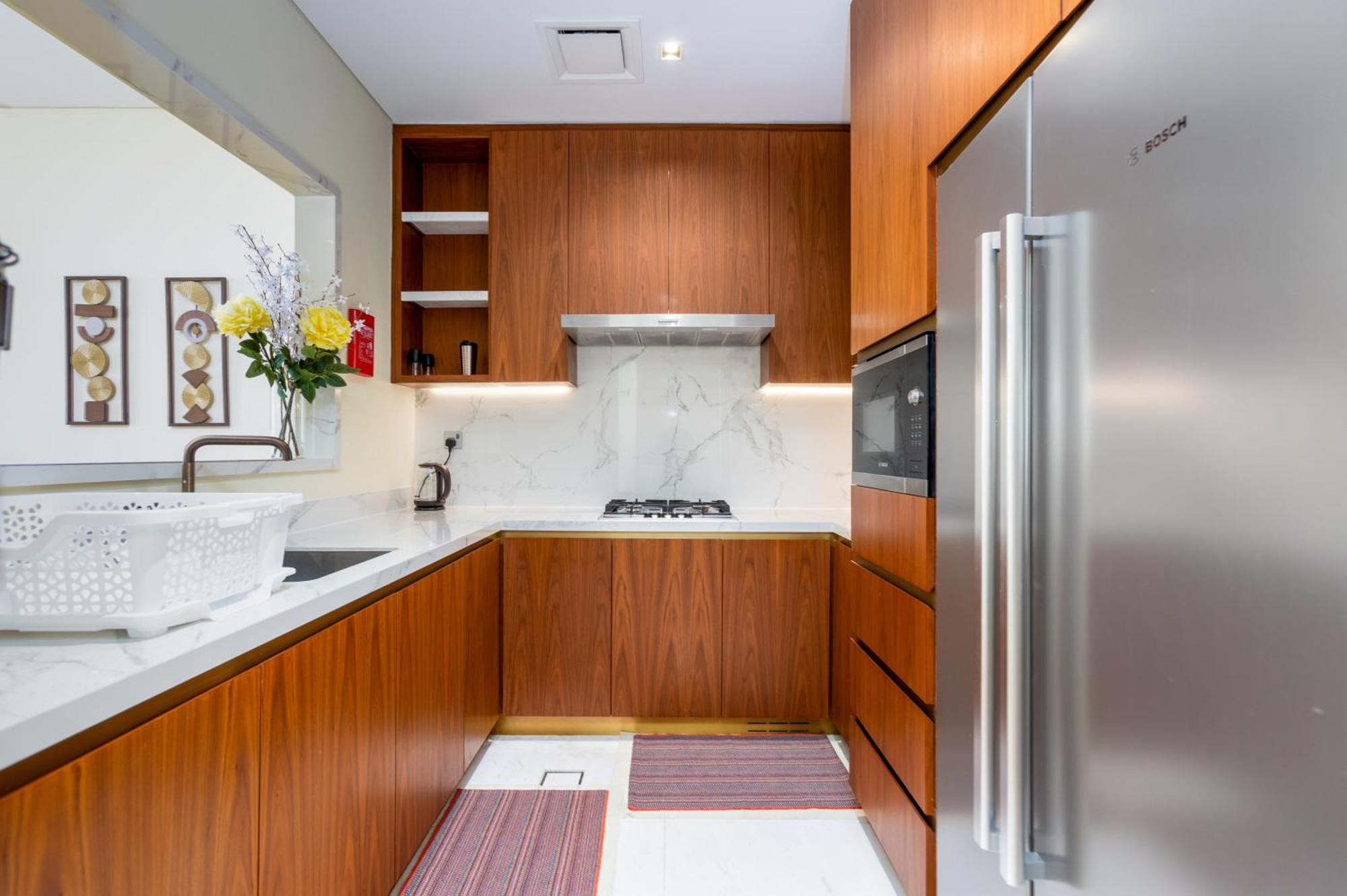 Modern 1Br Apartment, High Floor, Near Dubai Mall Kültér fotó