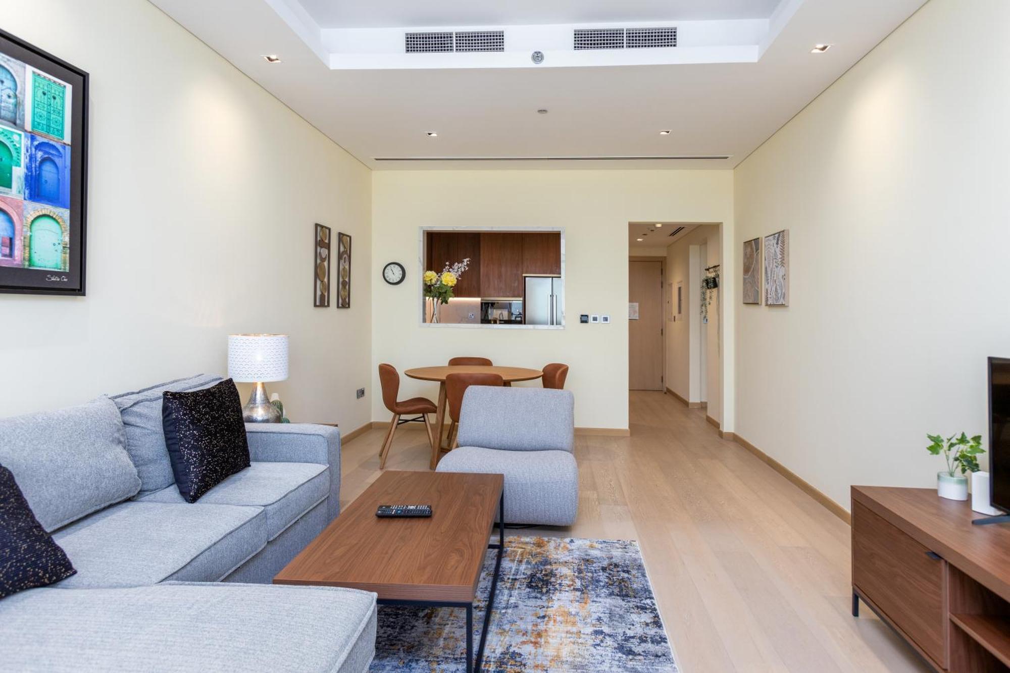 Modern 1Br Apartment, High Floor, Near Dubai Mall Kültér fotó