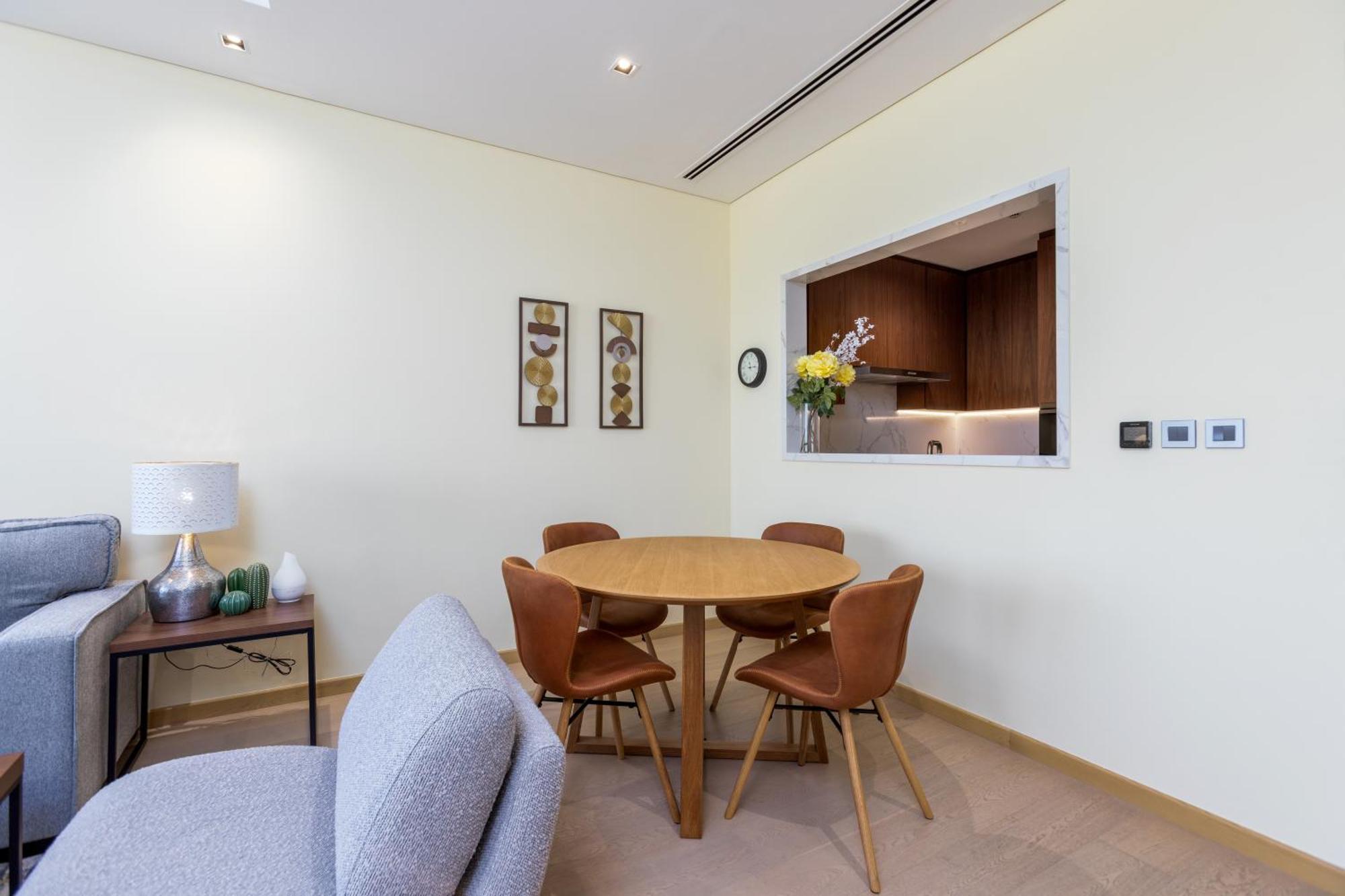 Modern 1Br Apartment, High Floor, Near Dubai Mall Kültér fotó